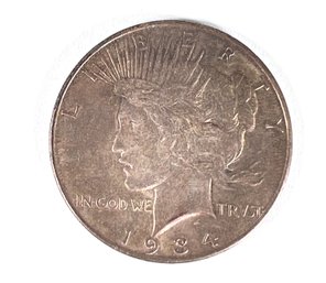 1984 Liberty Peace Dollar Coin