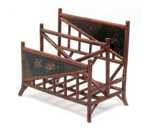 Palecek Natural Wood Bamboo Style Magazine Rack