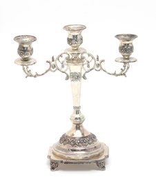 Baroque Style Silver-plate Candelabra