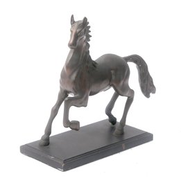 Brass Horse Mounted Sculpture