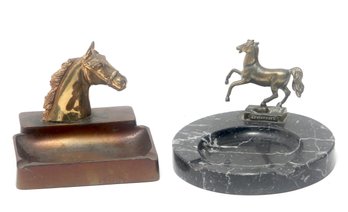 Collection Of Horse Ashtrays