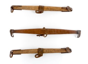 3 Antique Wooden Horse Pulls