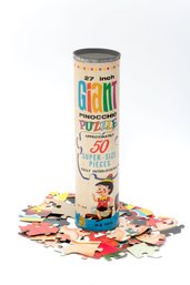 Vintage 50 Pc. Pinocchio Puzzle In Original Tube