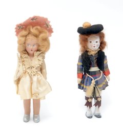 2 Small Antique Dolls