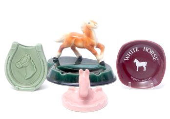 Pottery Horse Ashtrays And More Including McCoy
