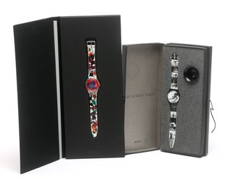 2 Swatch Watch Set By Sam Francis /annie Leibovitz