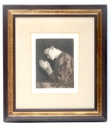 Framed Kathe Kollwitz 'prayer'  Etching