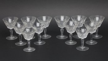 Baccarat Carcassonne Pattern Crystal Champagne Glasses- Set Of 12