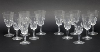 Baccarat Carcassonne Pattern Crystal Wine Glasses- Set Of 12