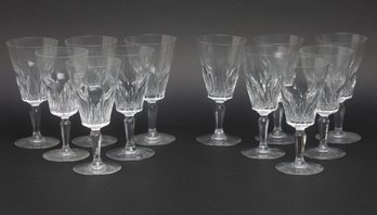 Baccarat Carcassonne Pattern Crystal Wine Glasses- Set Of 12