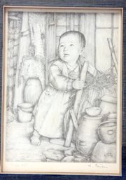 Willy Seiler (1903 - 1985) Etching Titled Starting Life