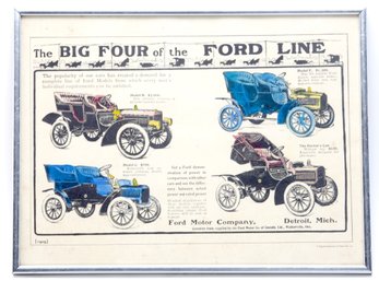 The Big 4 Ford Line Picture In Silver Frame