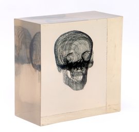 Dustin Yellin Skull Sculpture