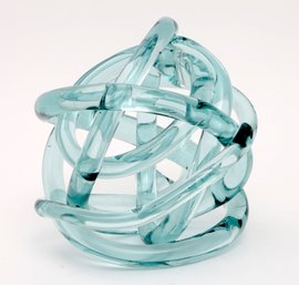 Mid Century Art Glass Pretzel Sculpture Measures 11' X 9'