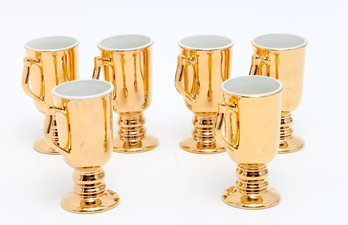 Gold Plated Hall China Mugs