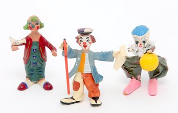 American Folk Art Clown Figurines