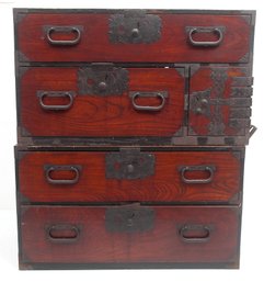 Japanese Meiji Period Sendai Isho-Dansu Style Tansu Chest-19th Century