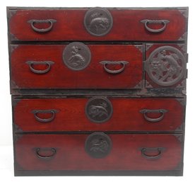 Japanese Meiji Period Sendai Isho-Dansu Style Tansu Chest-19th Century