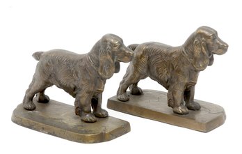 Brass Cocker Spaniel Book Ends