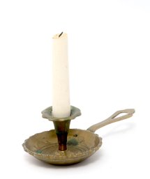 Small Brass Candle Holder With Handle