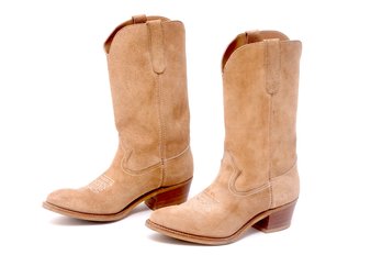 Brown Suede Cowboy Boots  Mens 9