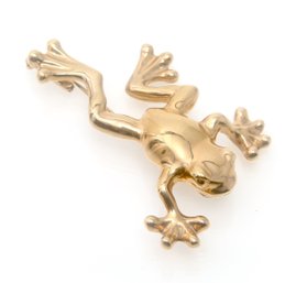 14k Gold Frog Pin