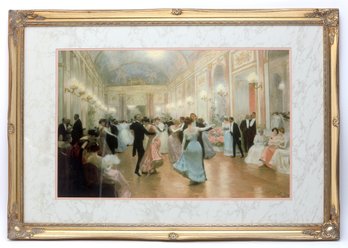 Framed Victor Gilbert 1890 'The Ball' Signed