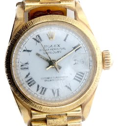 Womans 18k Rolex President Datejust Watch