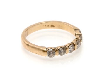 14k Gold Ring With Sapphire Stones