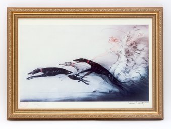 LOUIS ICART COLORED ETCHING - SPEED - Signed And Red Stamped