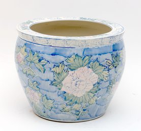 Chinese Blue And White Fishbowl Planter