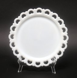 Milk Glass Perforated Plate