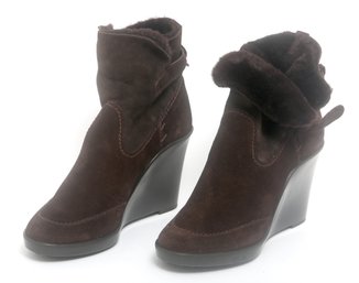 Salvatore Ferragauio Brown Suede Boots