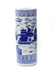Blue And White 24 Inch Asian Umbrella Stand