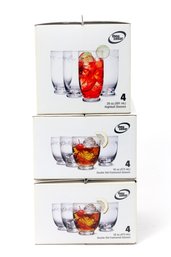 3 Boxes  20 Oz. Highball/old Fashion Glasses Total Of 12