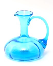 Art Glass Blue Glass Pitcher