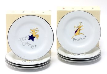 Pottery Barn Reindeer Cocktail Plates