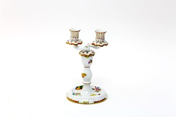 Herend Queen Victoria Porcelain Double Candlestick