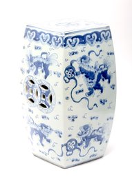 Blue And White Garden Stool