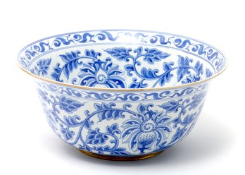 Blue And White Floral Bowl (1 Of 2)