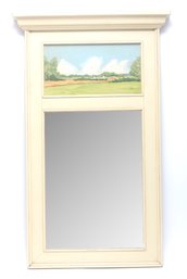 Trumeau Style Wood Wall Mirror Signed B Thomas