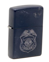 Zippo Lighter Black Police Badge Design