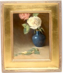 Enid V. Hatton' Tea Roses' Oil On Board