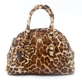 Prada Cavalino Bauletto Leopard Handbag