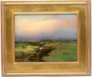 Enid V. Hatton ' April Shower Montauk' Oil On Canvas