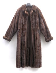 Full Length Mink Coat Womans Size Medium