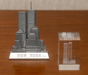 2 Pc World Trade Center New York Decor