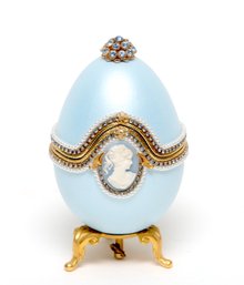 Musical Egg Satin Jewelry Box