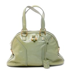 Yves Saint Laurent Green Leather Handbag
