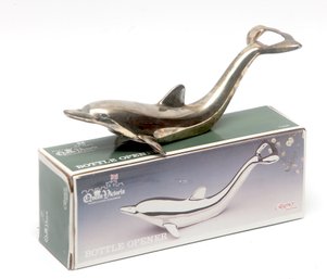 Dolphin Silver Plated Bottle Opener